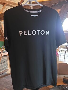 Peloton Black Short-Sleeve Logo Tee